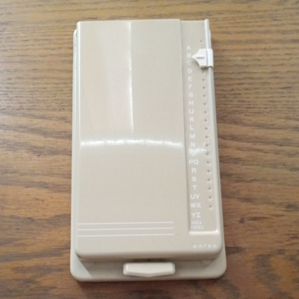 Bates Cream Rotary Phone Index